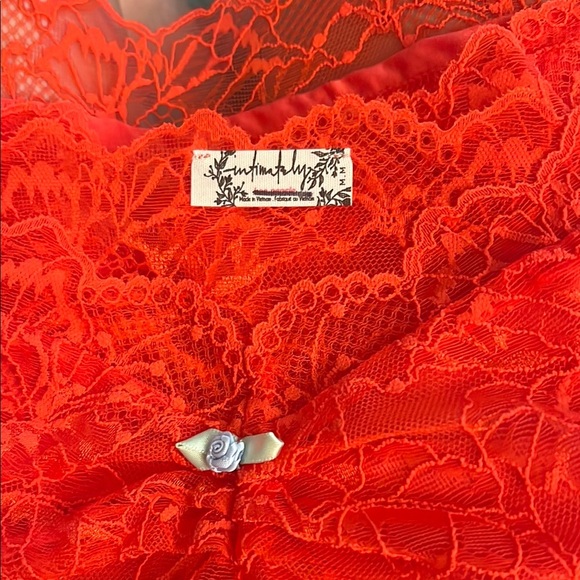 Free People Intimately Lacey Essential Cami In Poppy Red Size M - Picture 5 of 6